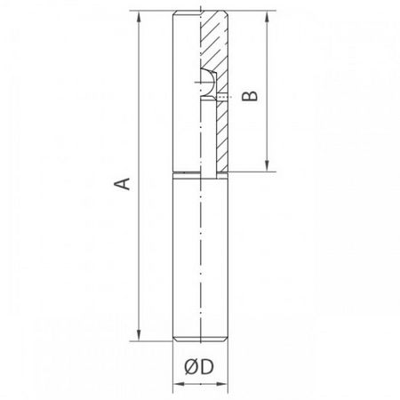 Croquis pernio torneado con bola 40x160
