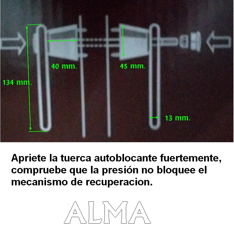 Intruciones de montaje y medidas.