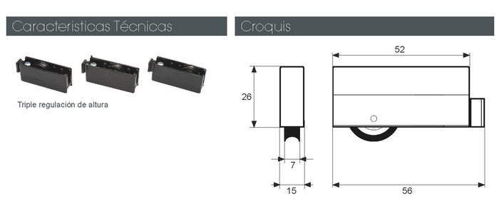 Croquis corredera nylon 68236