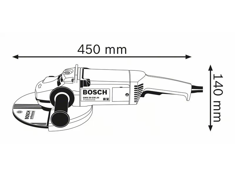 Medidas amoladora de 230