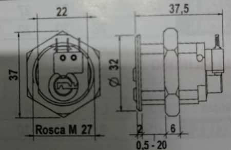 Croquis bombillo con 1 micro