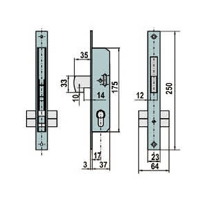 Croquis cerradura 5582N