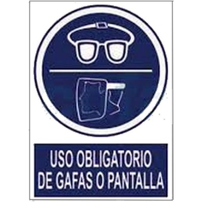 CARTEL OBLIGACION PANTALLA Y GAFAS