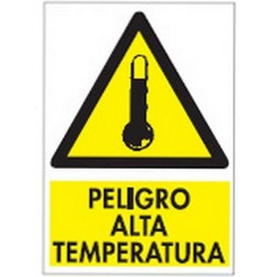 CARTEL PELIGRO ALTA TEMPERATURA