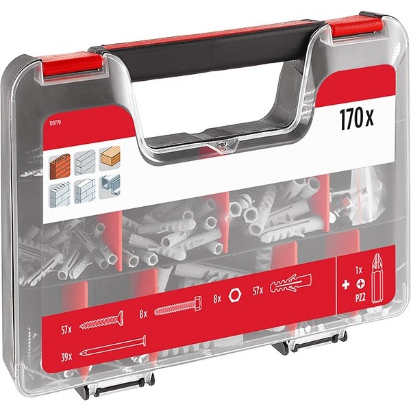 CAJA SURTIDO TACOS + TRONILLOS 170 PZ. EINHELL