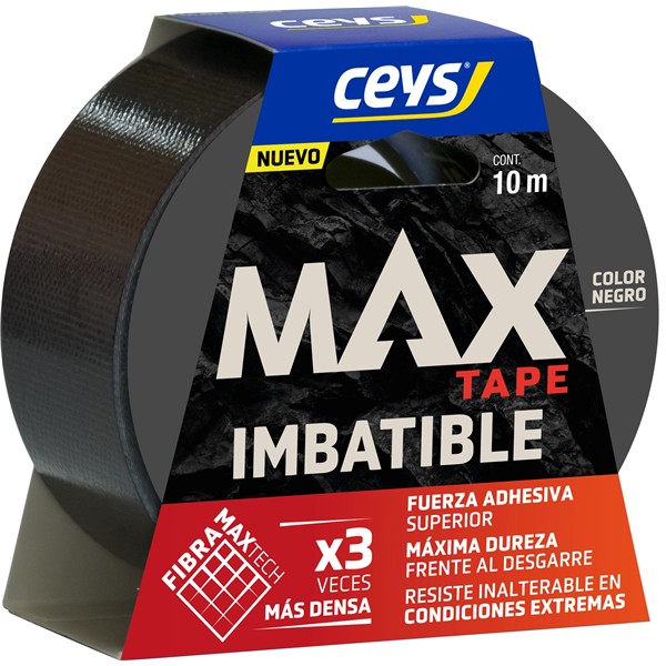 CINTA AMERICANA MAX IMBATIBLE DE CEYS 25M X 48MM NEGRA