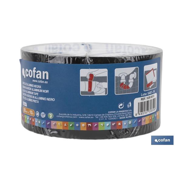 CINTA DE ALUMINIO NEGRA 50X10mm
