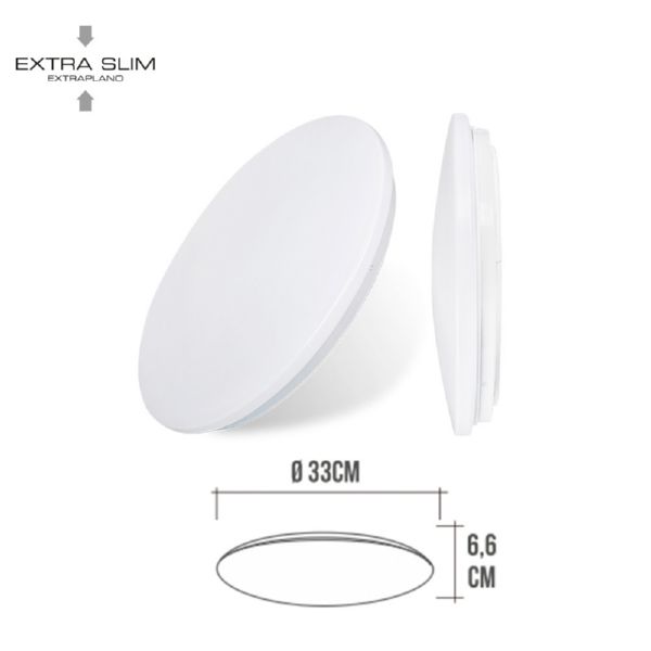 APLIQUE LED REDONDO BLANCO 18W LUZ FRIA