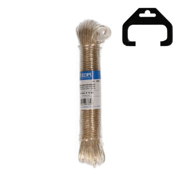 CABLE ACERO PLASTIFICADO 3.8X15 MT