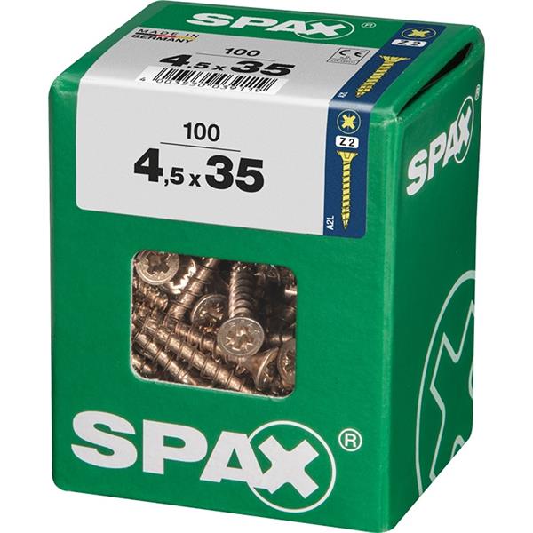 CAJA BRICO TORNILLO BICROMATADO 4.5X35 100-T