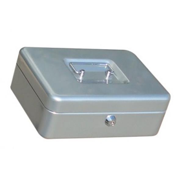 CAJA CAUDALES N.3 CON BANDEJA de 250x90x180 mm COLOR PLATA