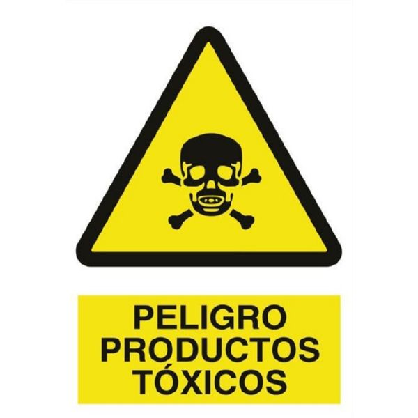CARTEL PELIGRO PRODUCTOS TOXICOS 210X148 COFAN