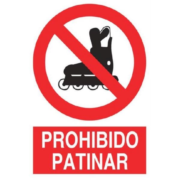 CARTEL PROHIBIDO PATINAR de 210X297 COFAN