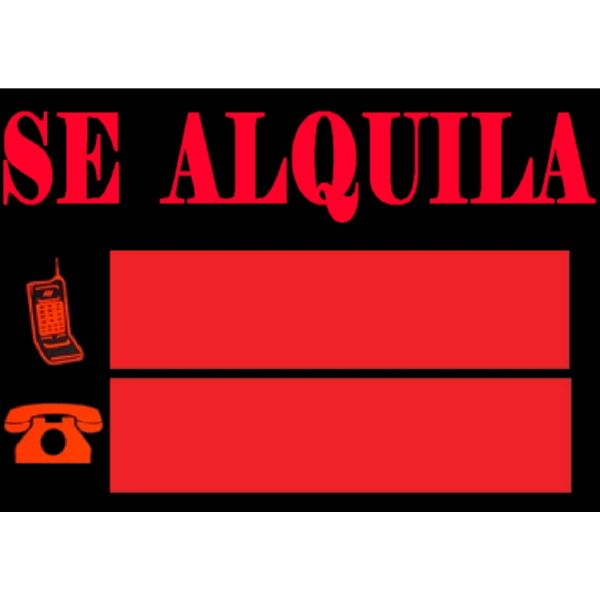 CARTEL -SE ALQUILA- 75X50