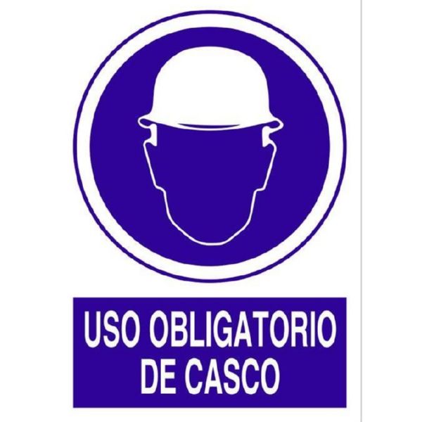 CARTEL USO OBLIGATORIO DE CASCO 210X297 COFAN