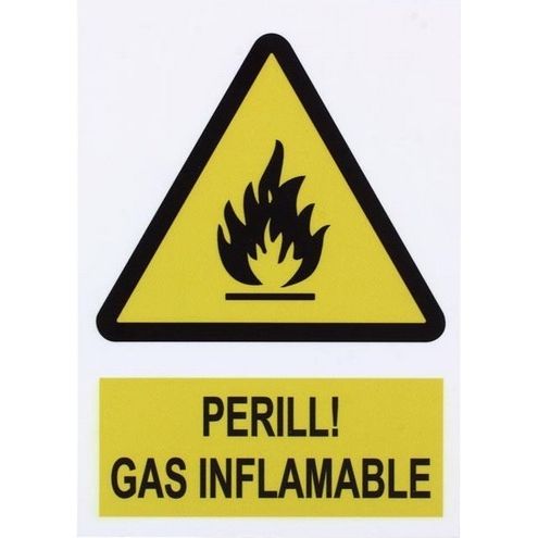 CARTELL PERILL GAS INFLAMABLE
