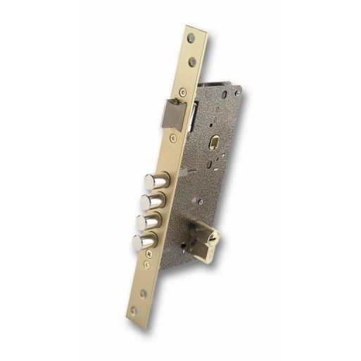 CERRADURA SEGURIDAD R200B ENTRADA 50MM ESCUDO E700 30-30 LATONADA TESA
