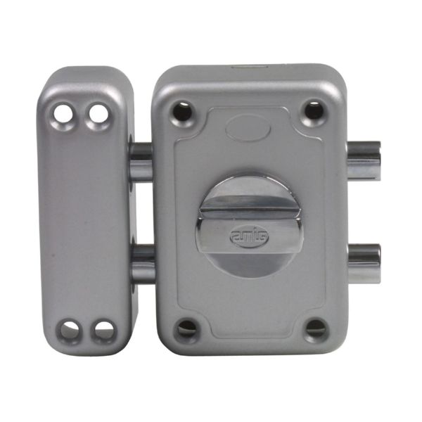 CERROJO AMIG ESMALTADO PLATA MOD.82 LLAVE SEGURIDAD