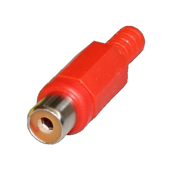 CONECTOR RCA HEMBRA PLASTICO ROJO
