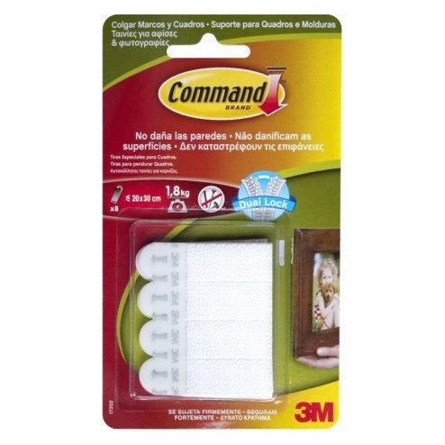 CUELGA CUADROS TIRA ADHESIVA PEQUE&Ntilde;A COMMAND 3M