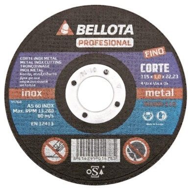 DISCO CORTE INOX STANDARD 125X1mm