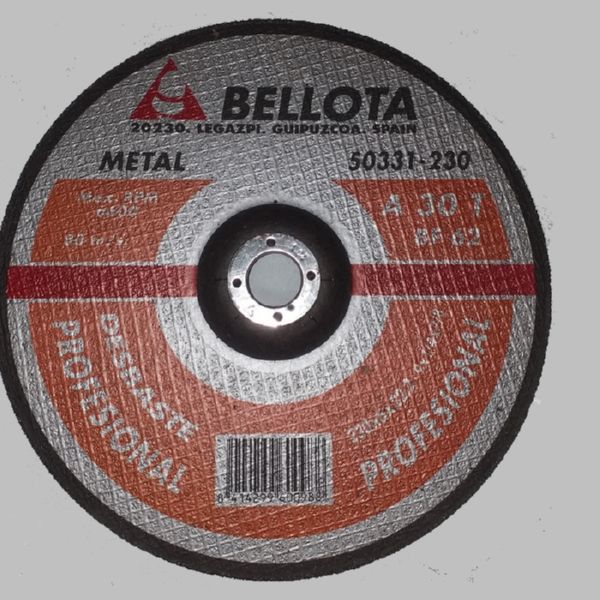 DISCO DESBASTE METAL 230X7 BELLOTA