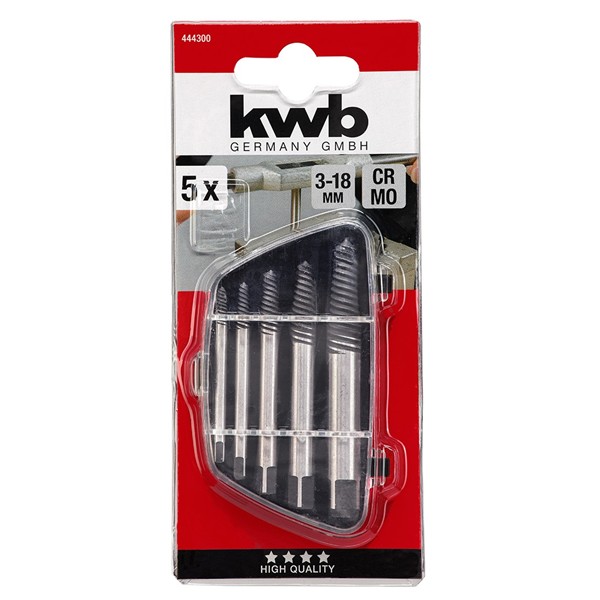 ESTUCHE EXTRACTOR TORNILLOS 5-PIEZAS EINHELL M3-M18