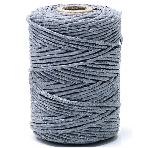BOBINA HILO RAFIA COLOR GRIS 200gr. 120m.