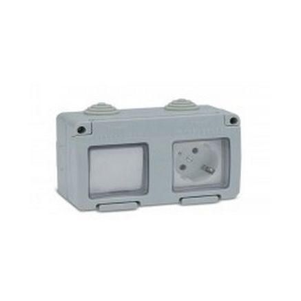 BASE ENCHUFE + CONMUTADOR SUPERFICIE ESTANCO 16A IP55