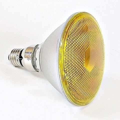 LAMPARA FOCO PAR38  80-100W AMARILLA 122mm