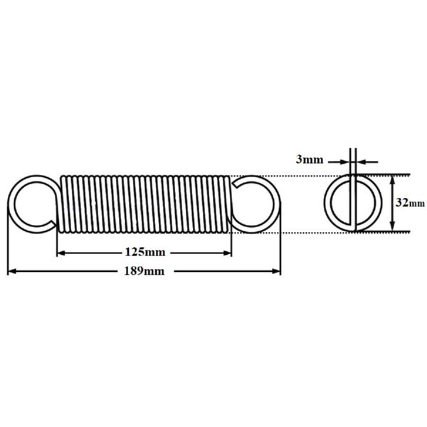 MUELLE BLANDO TRACCION 125X3X32