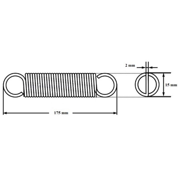 MUELLE BLANDO TRACCION 175X15X2