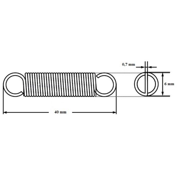 MUELLE BLANDO TRACCION 40X6X0.7