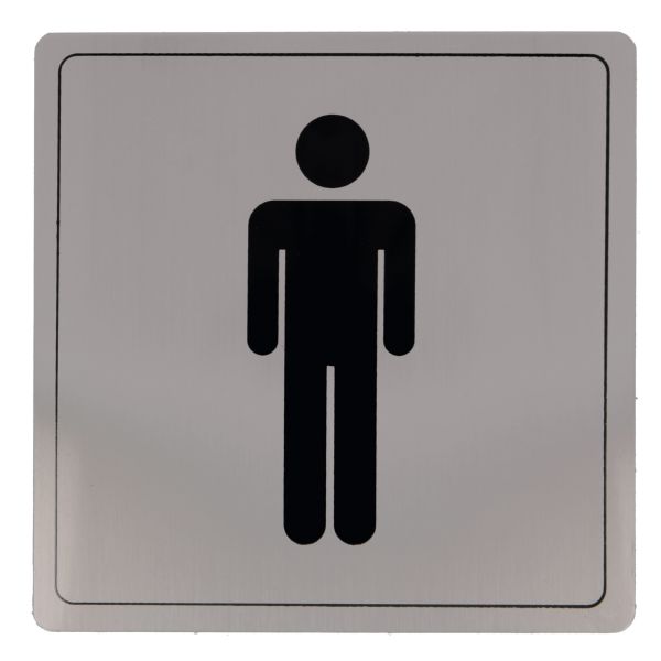 PLACAS SE&Ntilde;ALIZACI&Oacute;N ADHESIVAS HOMBRE INOX 140X140