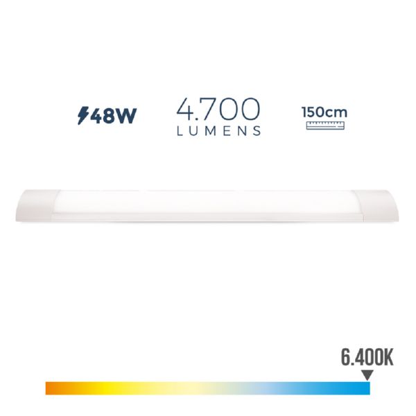 PANTALLA LED 48W 150cm 4700 LUMENS 6.400K (LUZ FRIA) EDM