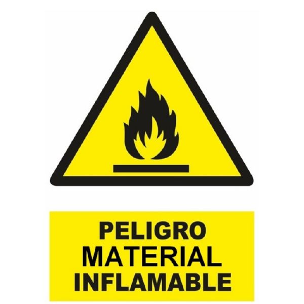 SE&Ntilde;AL ADHESIVA -ATENCION MATERIAS INFLAMABLES- 148X105 COFAN