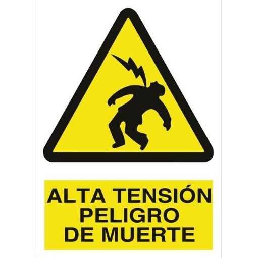 SE&Ntilde;AL ADHESIVA PELIGRO DE MUERTE 148X148 COFAN