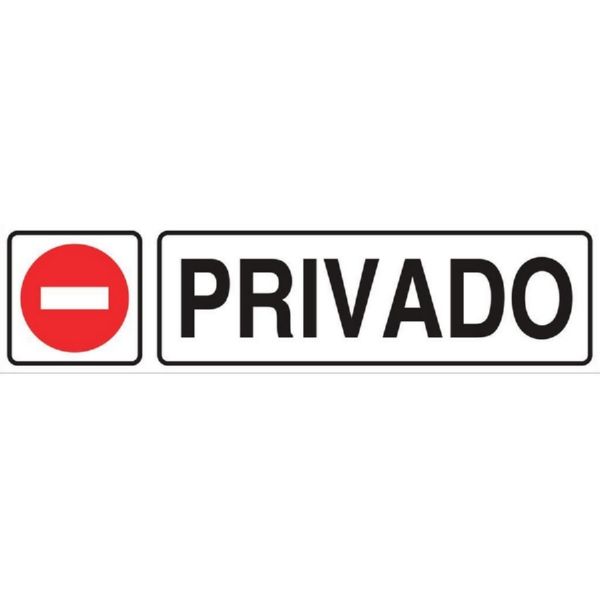 SE&Ntilde;AL ADHESIVA "PRIVADO" CON DIBUJO 175X45 COFAN