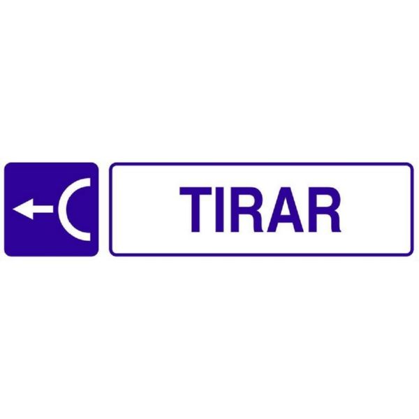 SE&Ntilde;AL ADHESIVA "TIRAR" CON DIBUJO COFAN