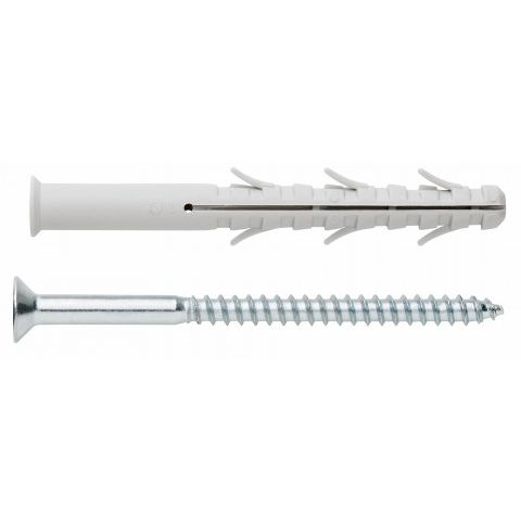 CAJA 50 TACOS CON TORNILLO 10X120 CABEZA AVELLANADA T-40