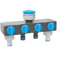 CONECTOR RIEGO  4 VIAS DE 3/4-1"