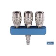 ENCHUFE RAPIDO PAR 3 SALIDAS PARA INSTALACIONES NEUMATICAS