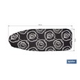 FUNDA TABLA PLANCHAR 135X53 ACOLCHADA ROSAS NEGRAS COFAN