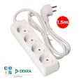 BASE 4 TOMAS CON CABLE 3X1.5 1,5m.