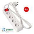 BASE 4 TOMAS CON CABLE 3X1.5 3m. CON INTERRUPTOR
