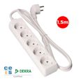 BASE 5 TOMAS CON CABLE 3X1.5 1,5m.