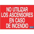CARTEL LUMINISCENTE NO USAR ASCENSOR PROH. N&ordm;304 210X297 COFAN