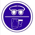 CARTEL OBLIGACION PANTALLA Y GAFAS