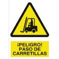 CARTEL PELIGRO PASO DE CARRETILLAS 210X297 COFAN