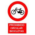 CARTEL PROHIBIDO BICICLETAS